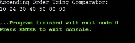 Asc With Comparator